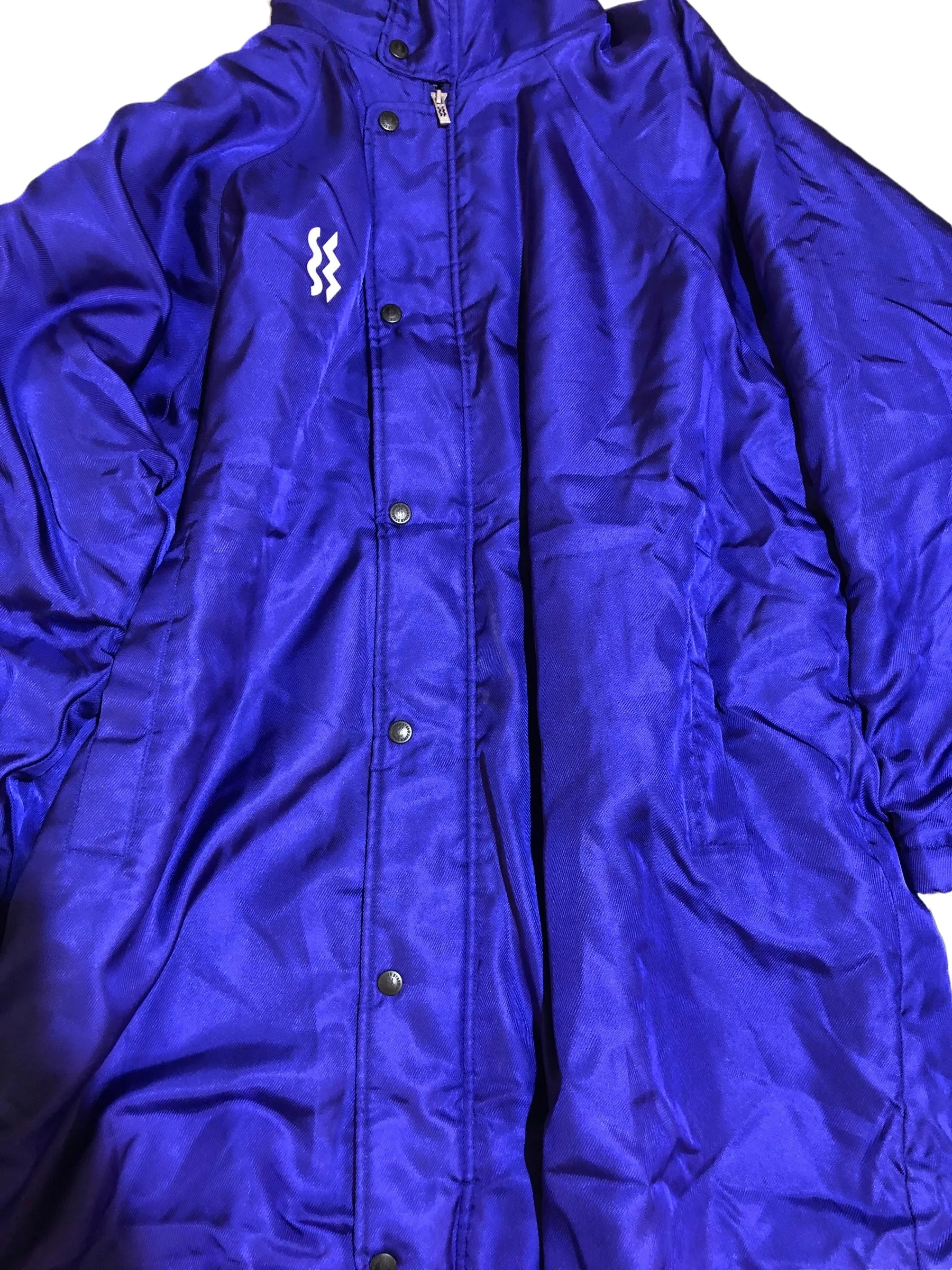 Vintage Royal Blue long Sherpa Jacket