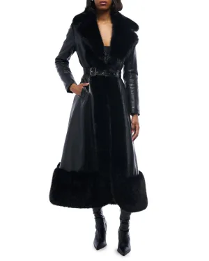 VIVIAN-BLK FAUX FUR JACKET