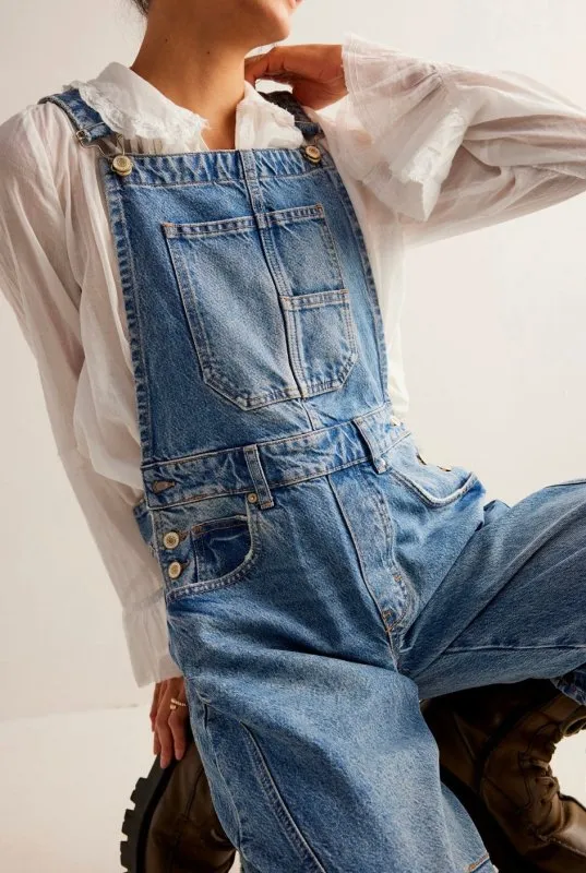 We The Free Good Luck Barrel Overalls