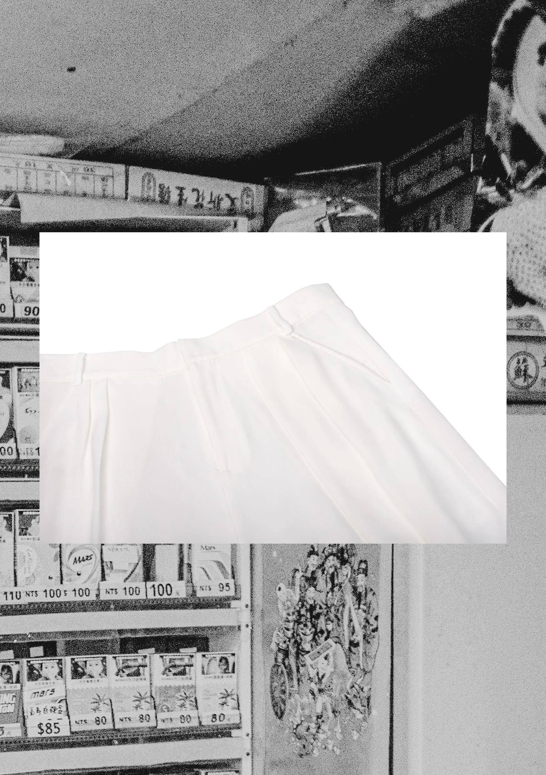 White Harlem Style Pleated Suit Pants