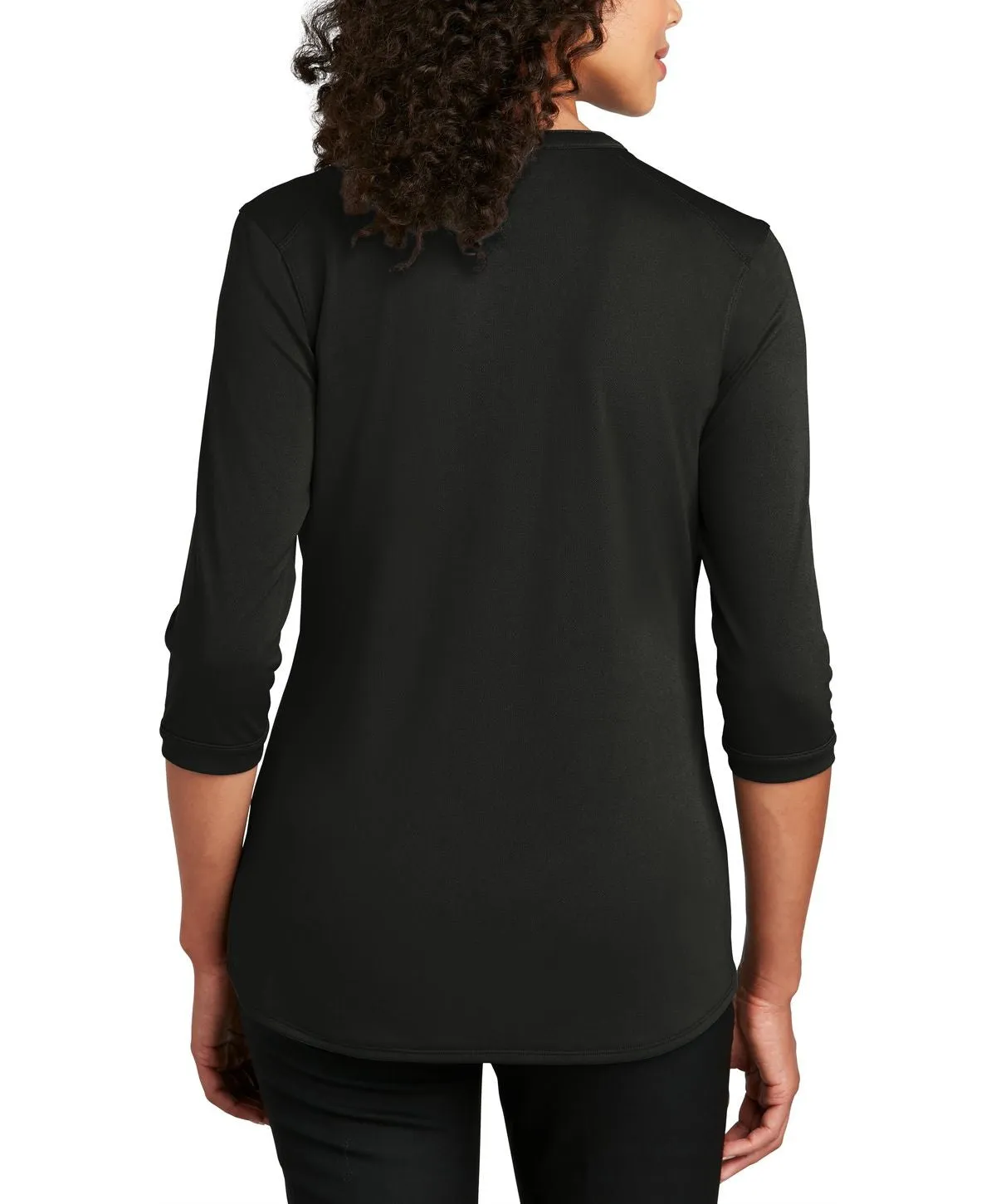 Women's Short Sleeve Button Down Henley Performance Shirt