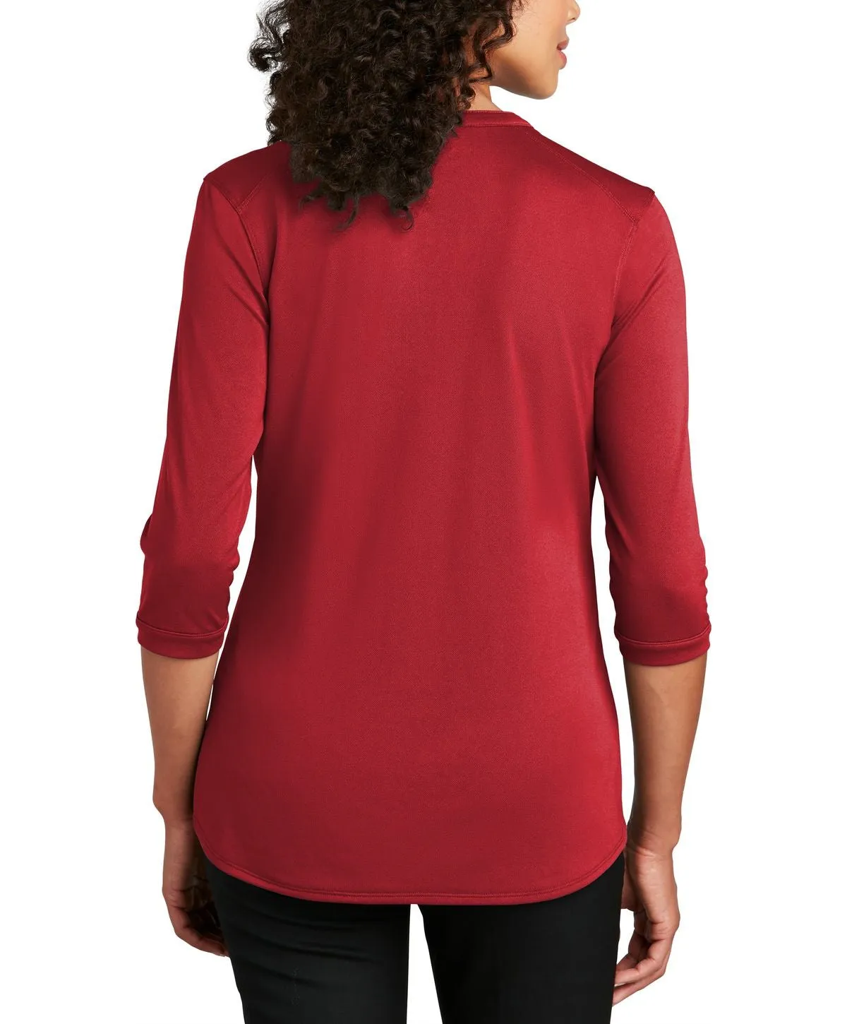 Women's Short Sleeve Button Down Henley Performance Shirt