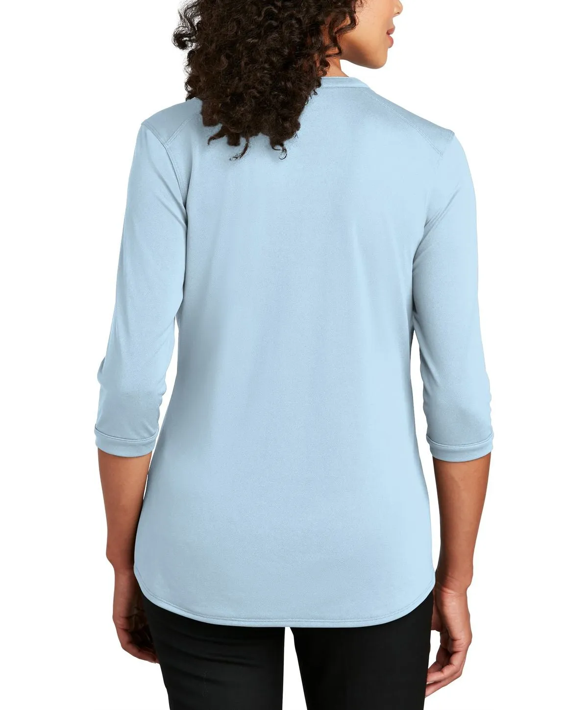 Women's Short Sleeve Button Down Henley Performance Shirt
