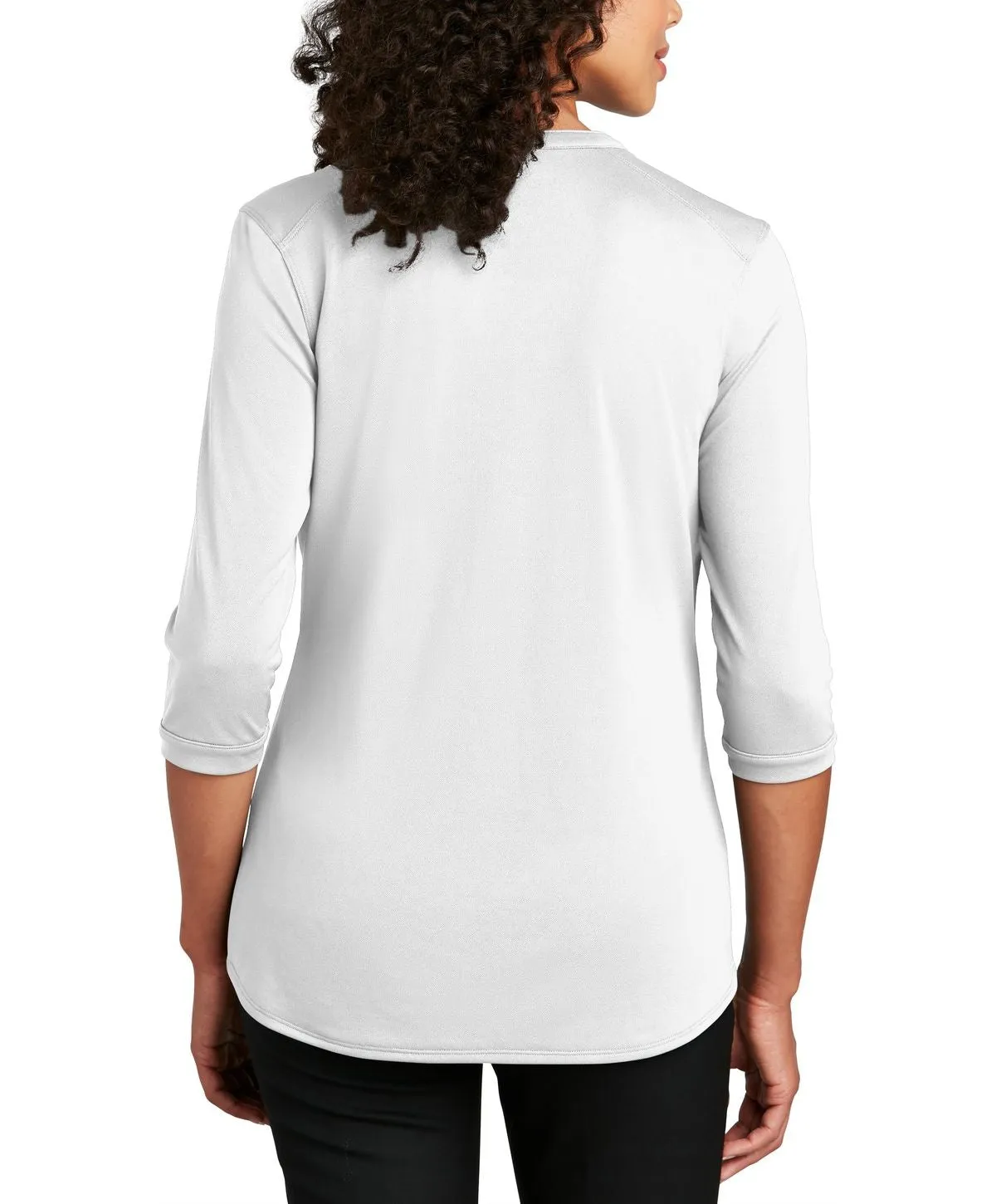 Women's Short Sleeve Button Down Henley Performance Shirt