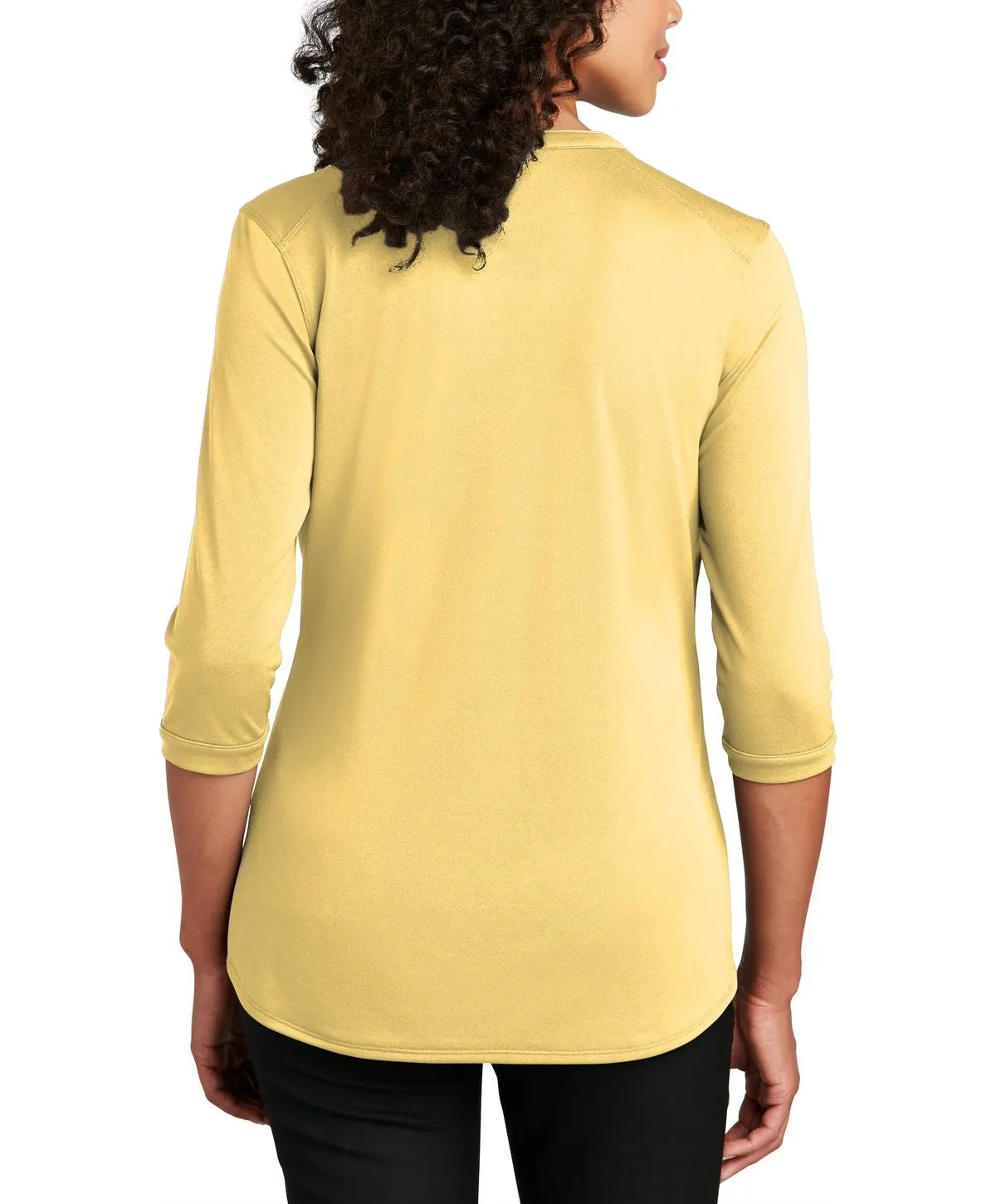 Women's Short Sleeve Button Down Henley Performance Shirt