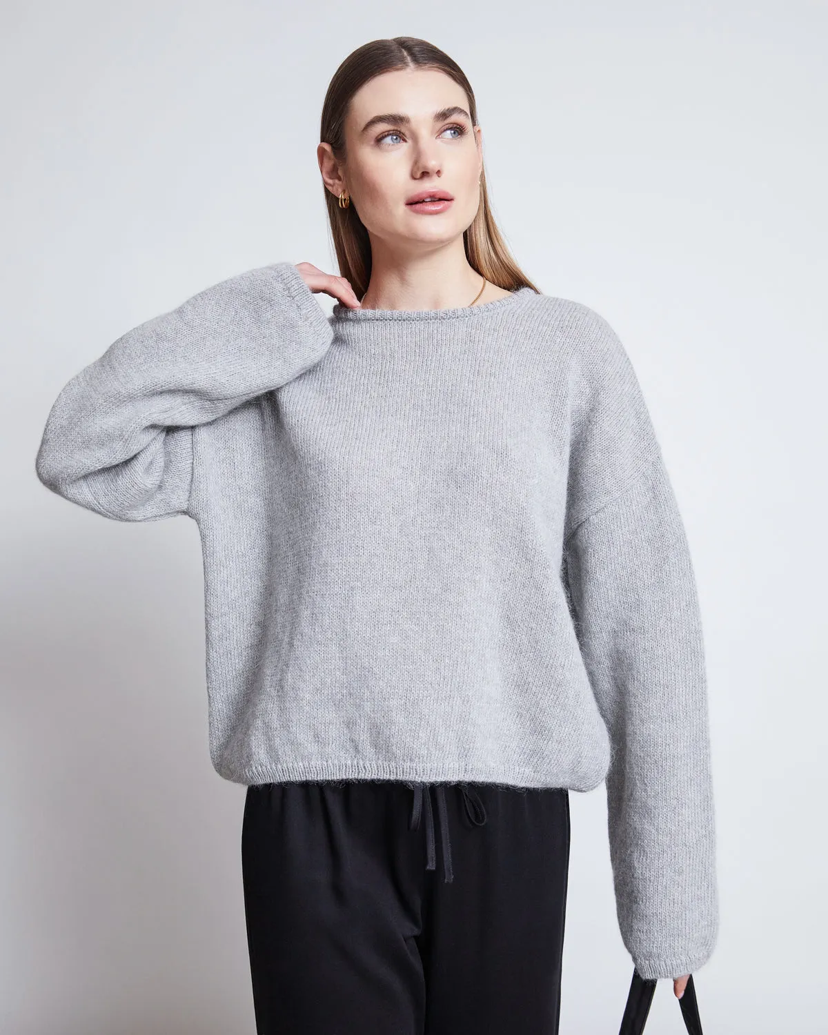 WOOLY KNIT JUMPER LEJAK LIGHT GREY