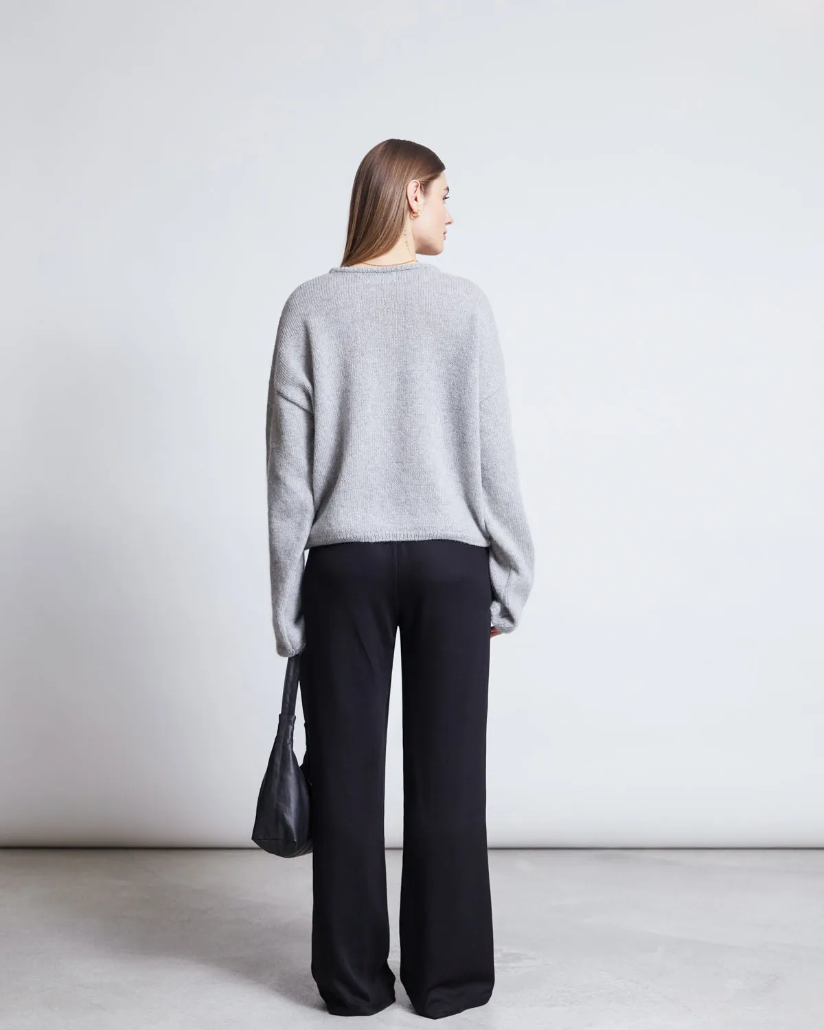 WOOLY KNIT JUMPER LEJAK LIGHT GREY