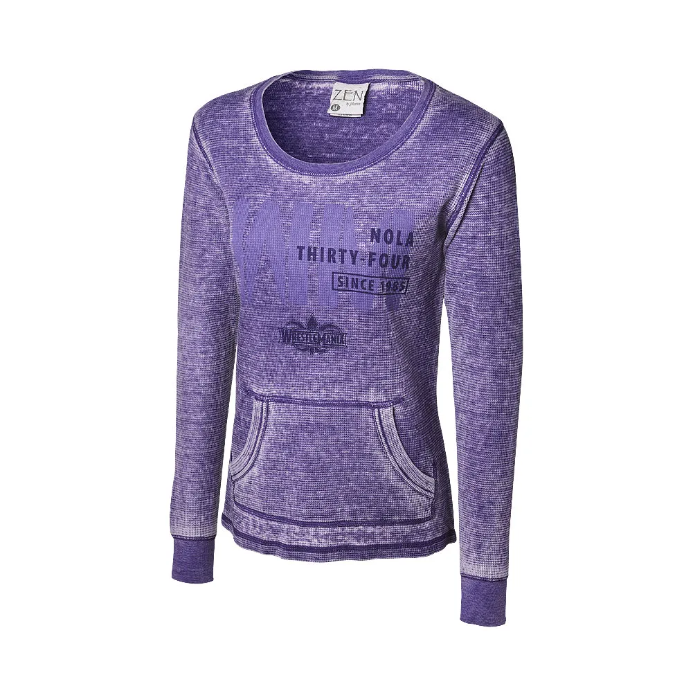 WrestleMania 34 Purple Long Sleeve Thermal T-Shirt
