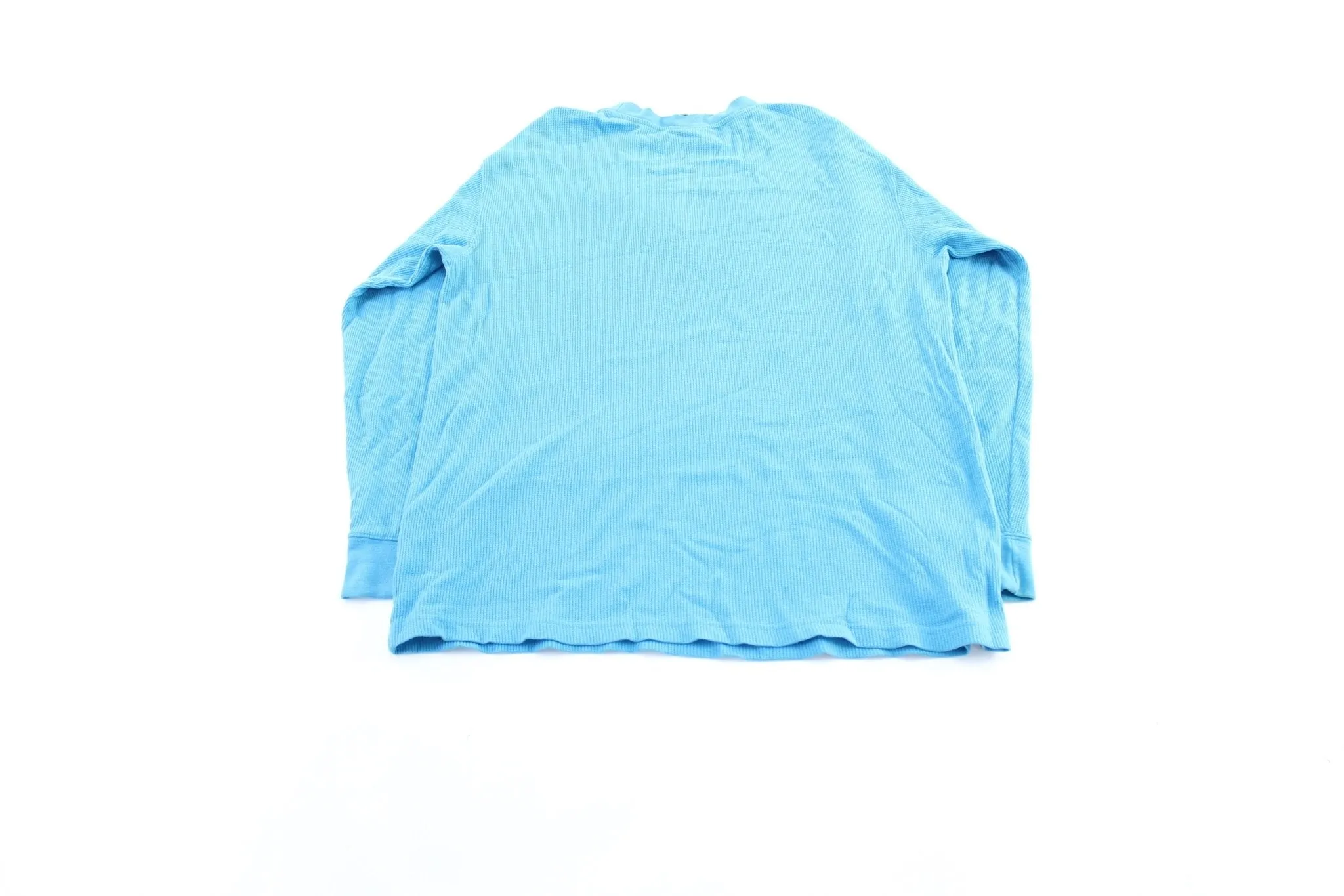 Y2K SouthPole Embroidered Logo Blue Thermal LS T-Shirt