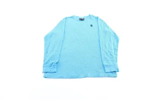 Y2K SouthPole Embroidered Logo Blue Thermal LS T-Shirt